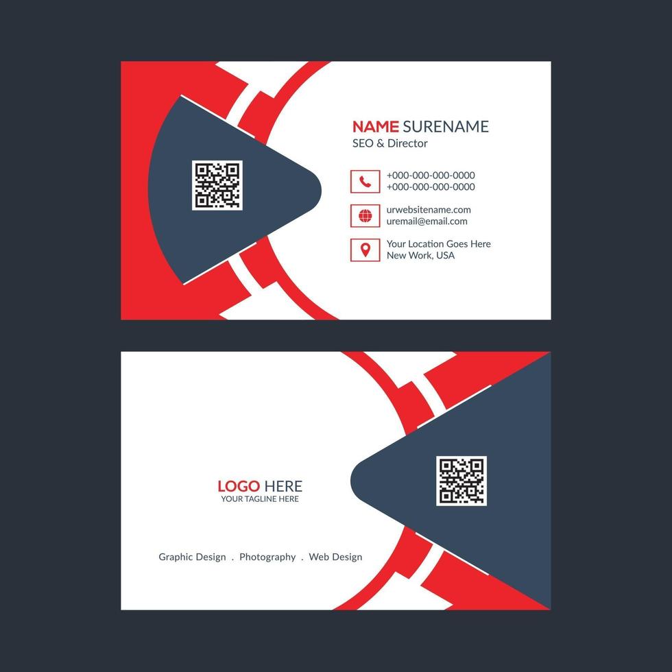 Business card template design vector