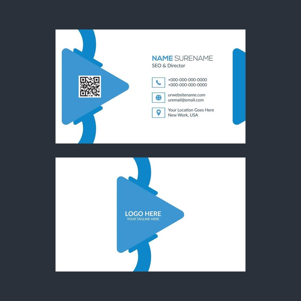 Business card template design vector
