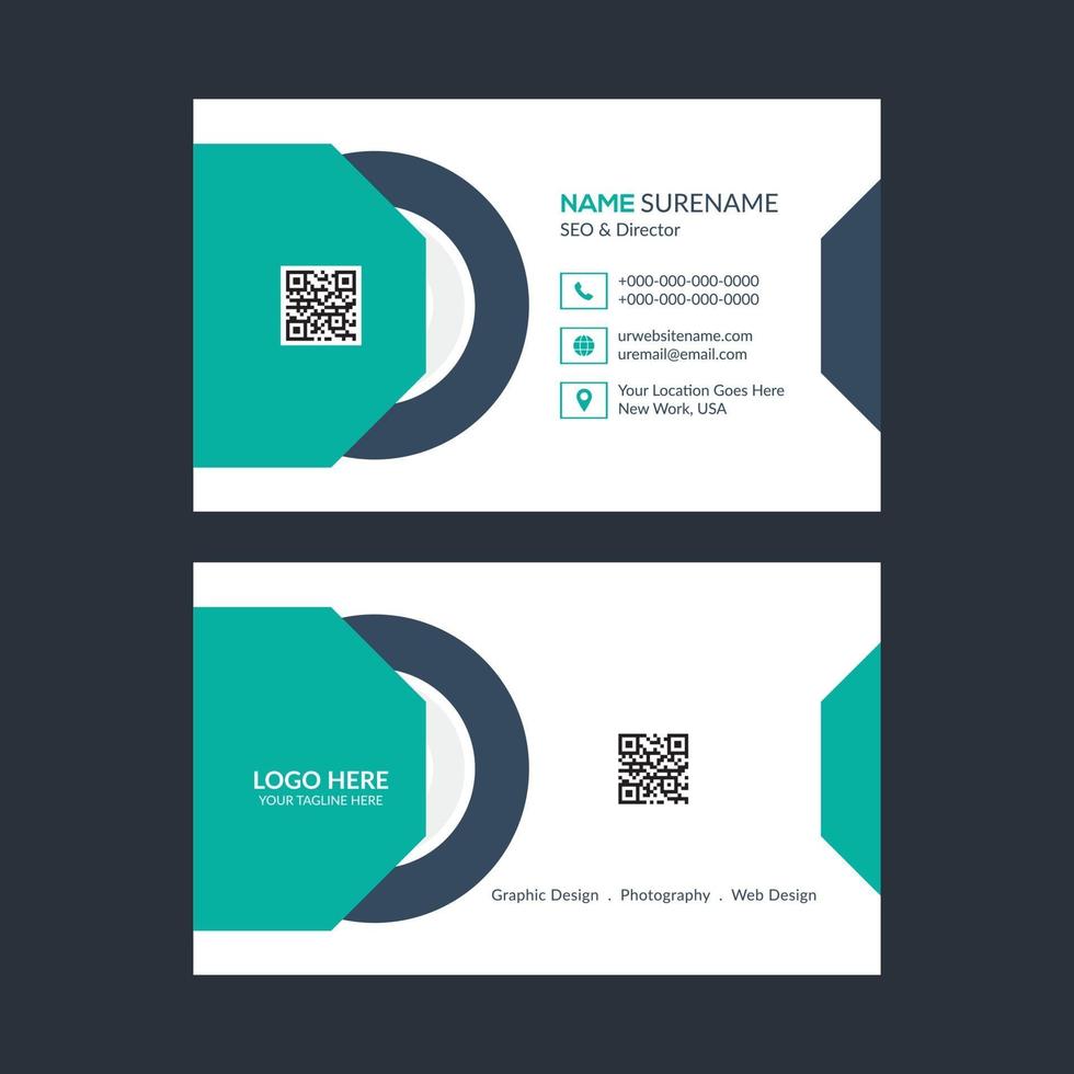 Business card template design vector