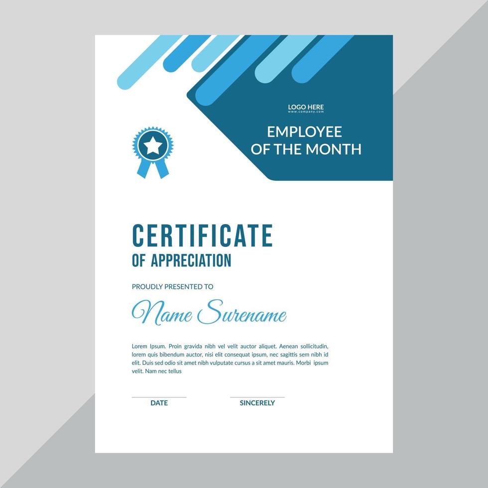 Certificate template awards diploma background vector