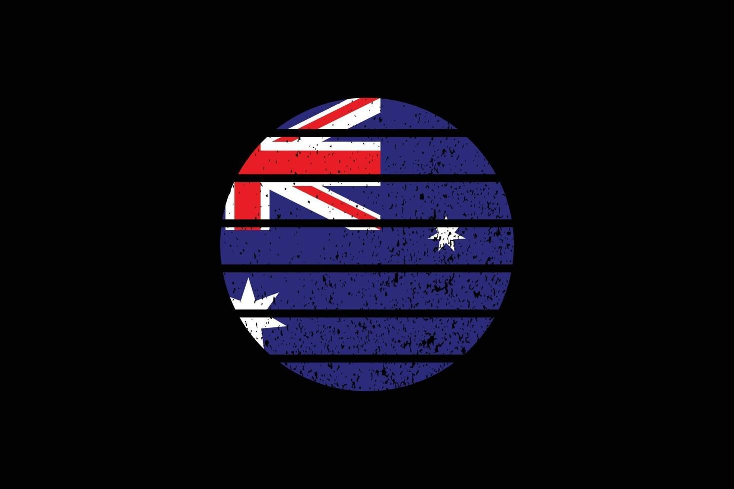 Grunge Style Flag of the Australia. Vector illustration.