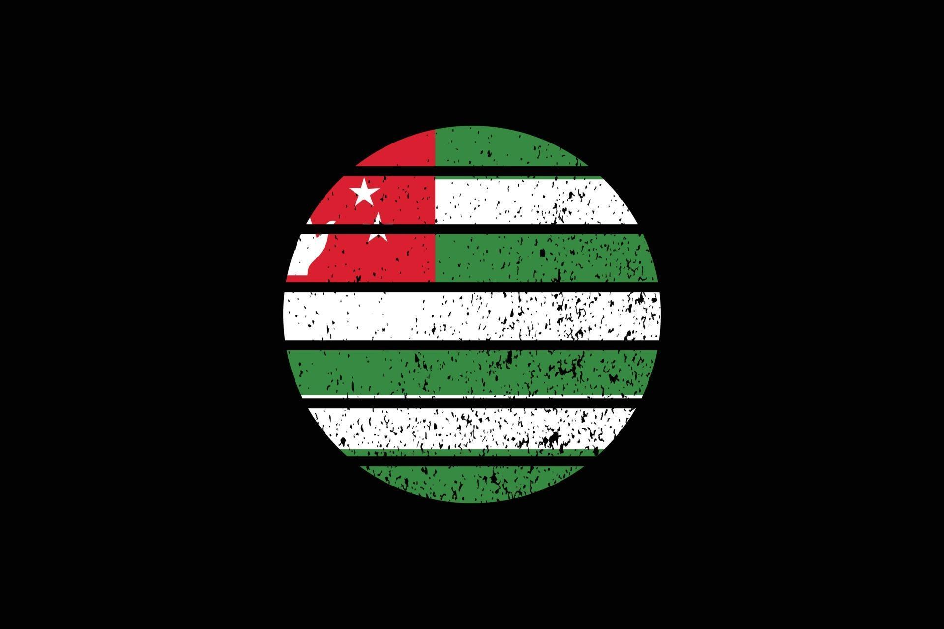 Grunge Style Flag of the Abkhazia. Vector illustration. 3195584 Vector ...