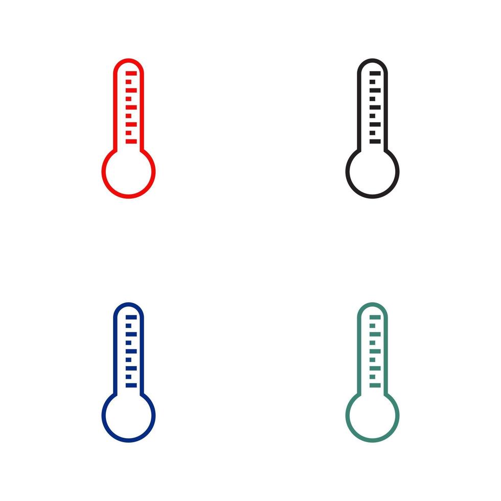 Thermometer icon logo design template vector