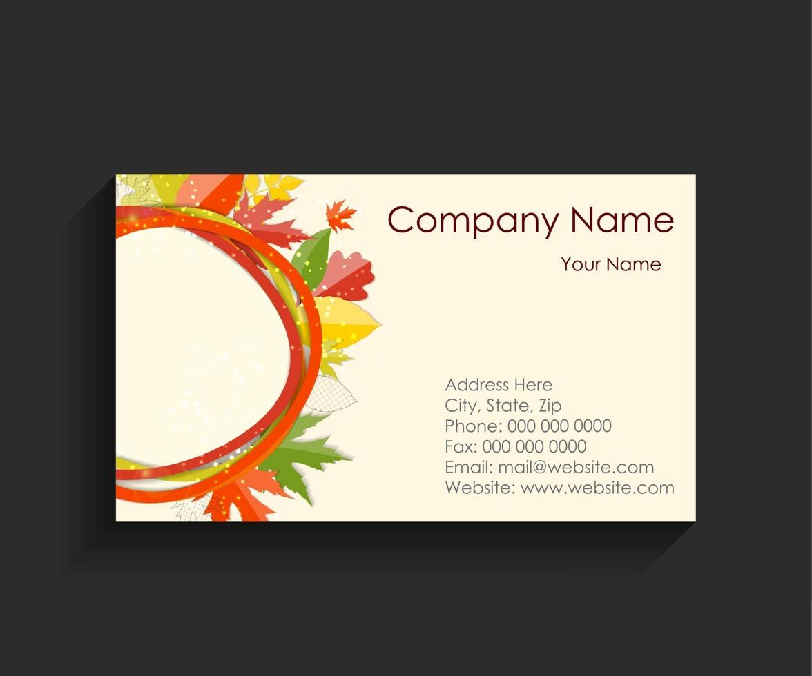 Company Business Card Vector Illustration