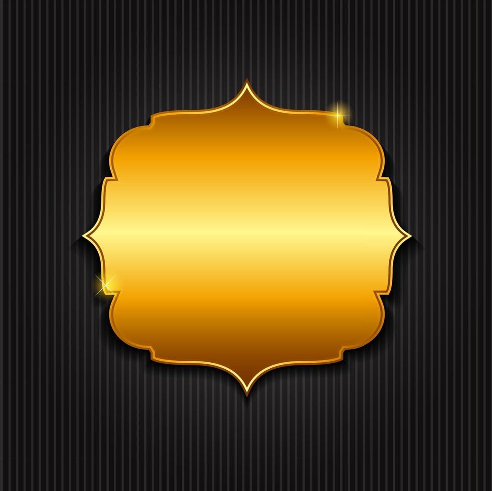 Golden Shiny Frame Vector Illustration