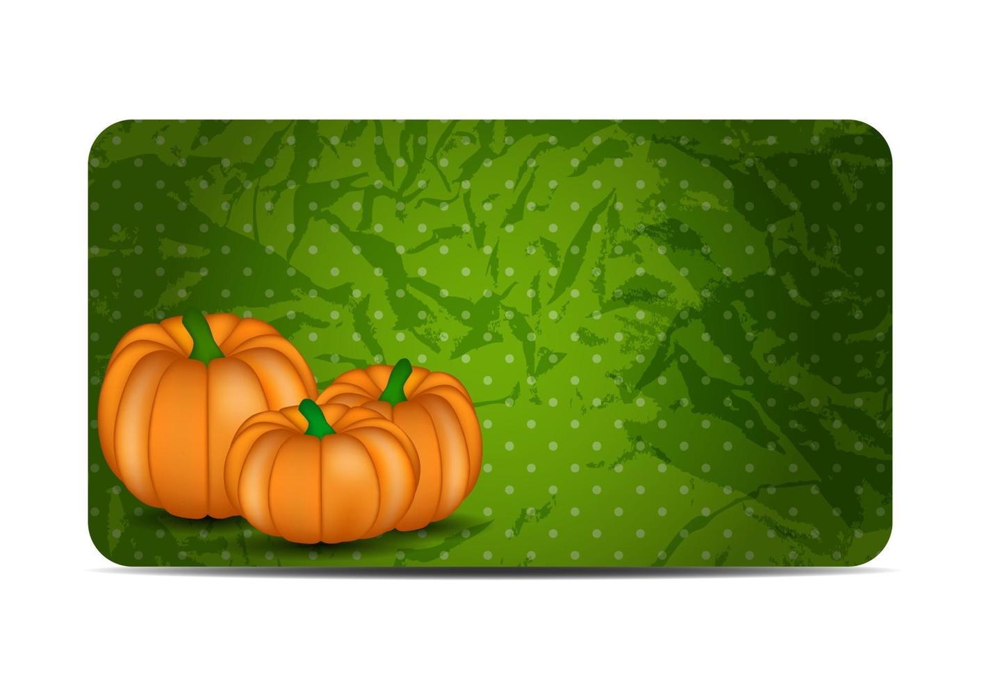 Orange Pumpkin  Background Vector Illustration