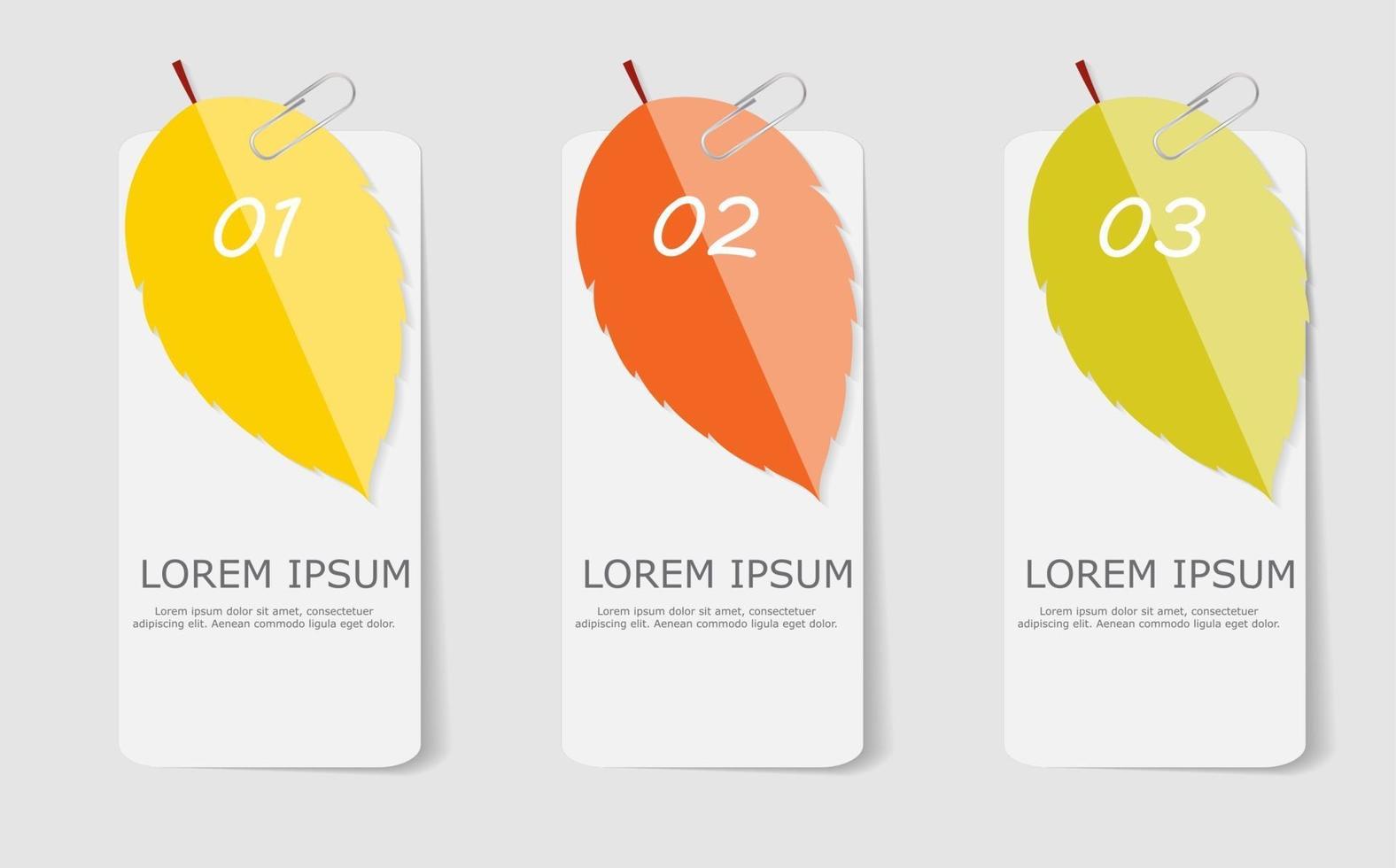 Autumn Leaves Infographic Templates for Business vector