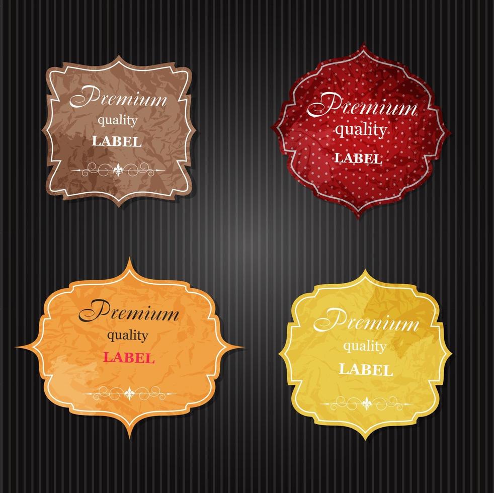 Aged Paper Labels Vector Illustration