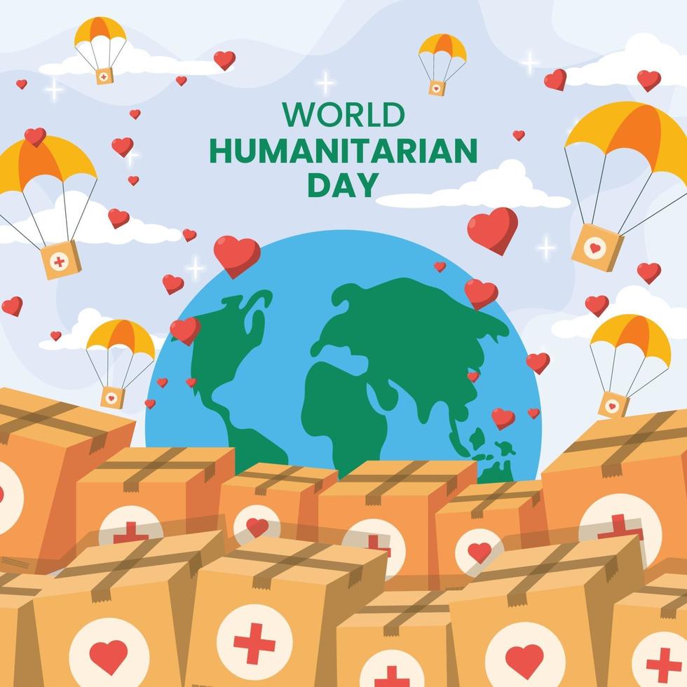 World Humanitarian Day Concept vector