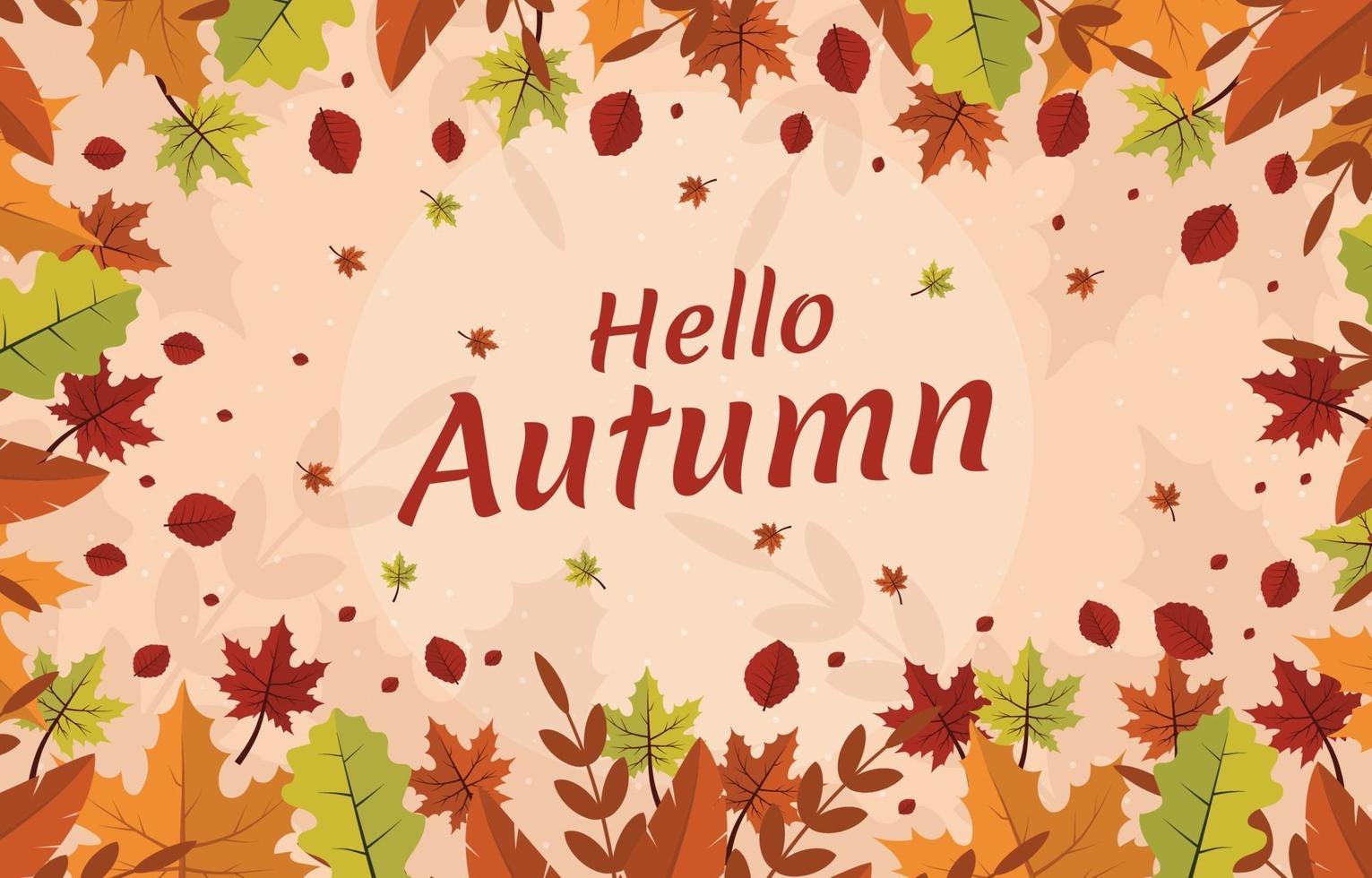 Frame of Autumn Leaves vector