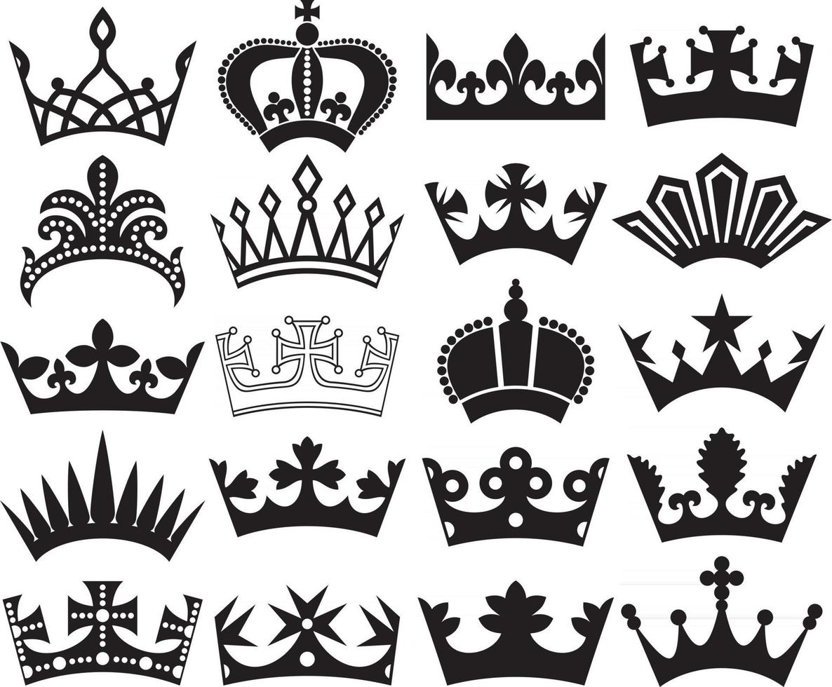 Crown Collection Icons Design vector