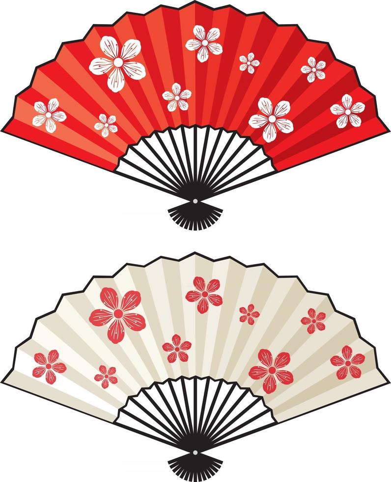 diseño de abanico oriental vector