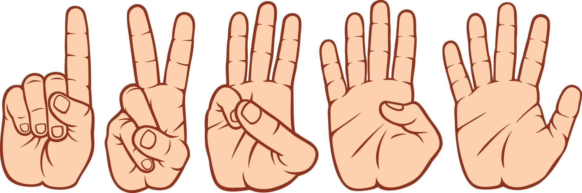 Five fingers counting icon for education. Hands with fingers. 8726895  Vector Art at Vecteezy