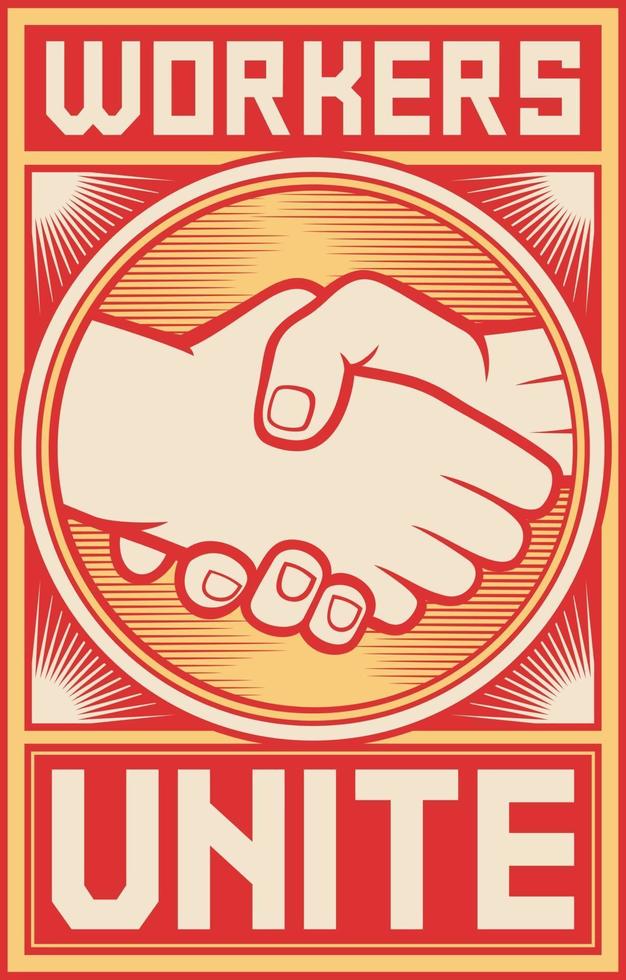 Workers Unite Poster vector