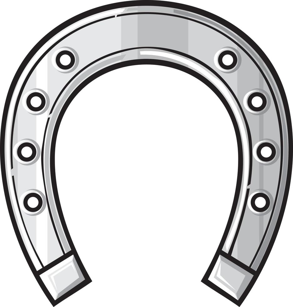 Silver Horseshoe Icon vector