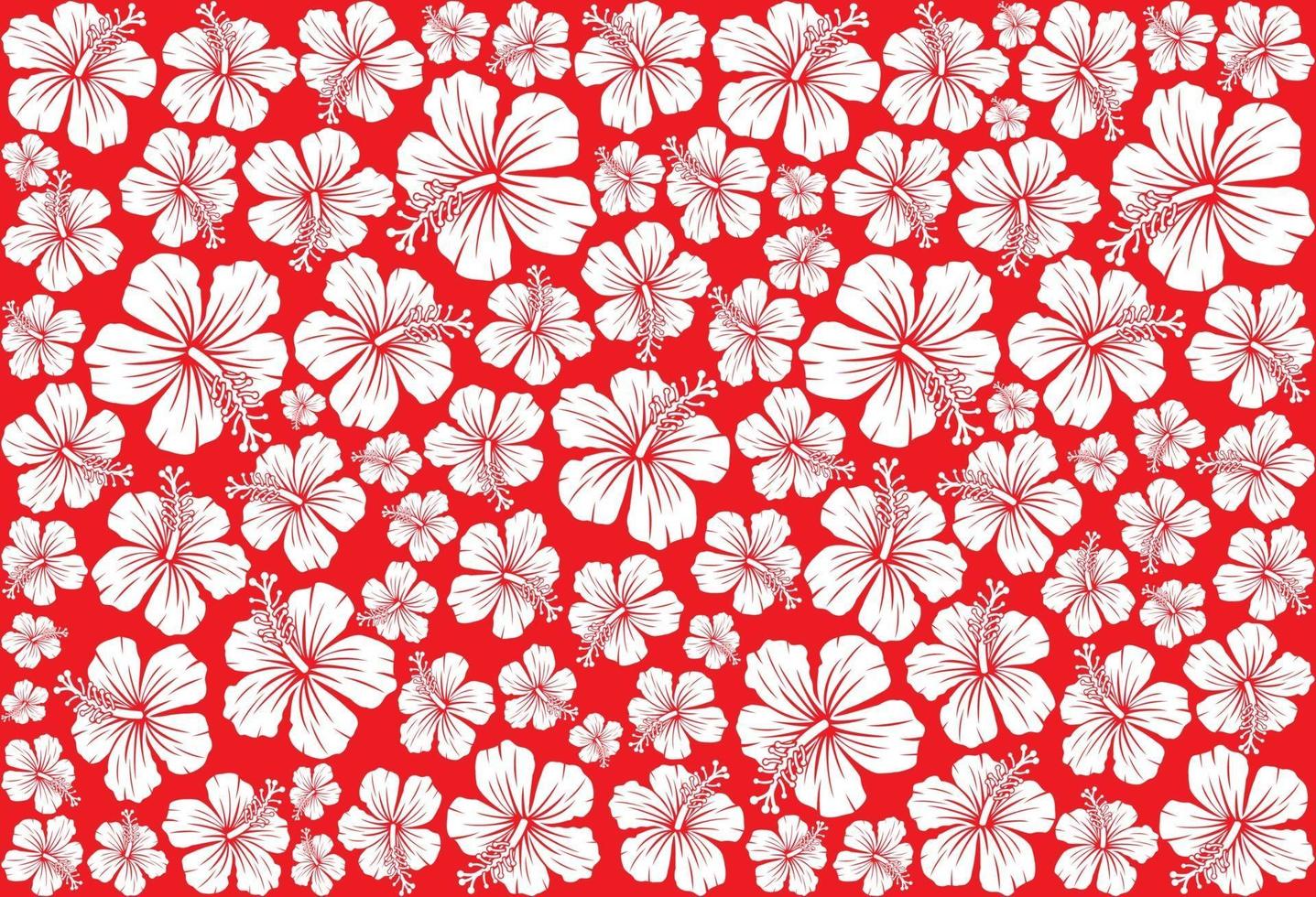 patrón floral transparente con hibisco vector