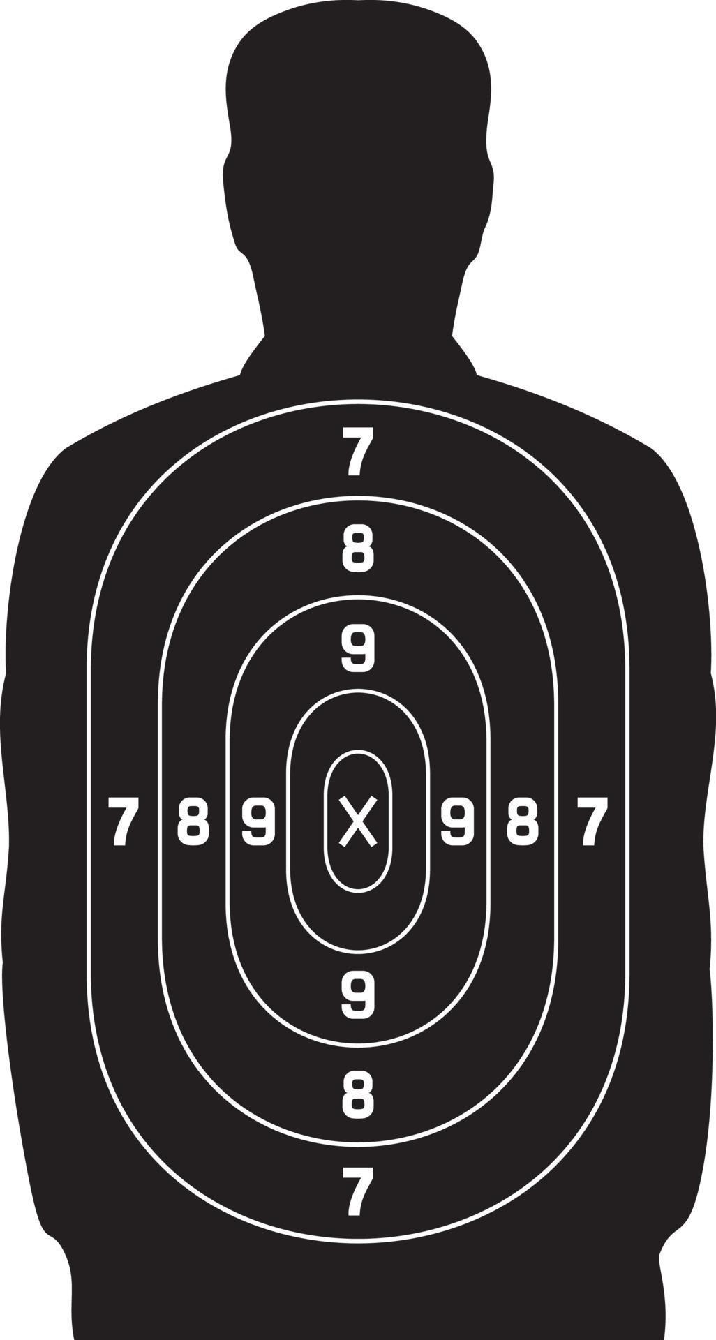 Black Human Target 3195980 Vector Art at Vecteezy