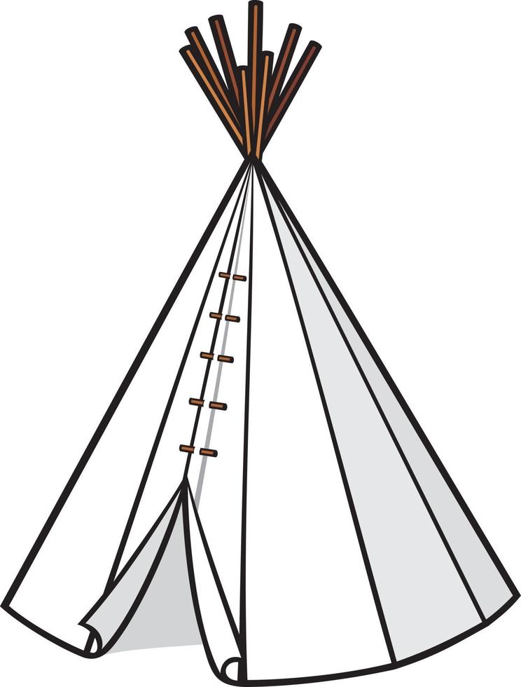 wigwam indio americano vector