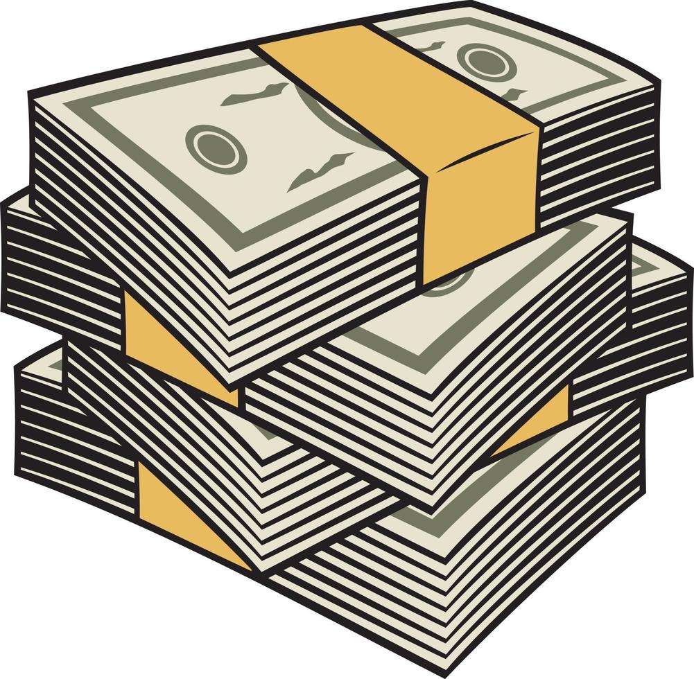 Big Stack of Money vector