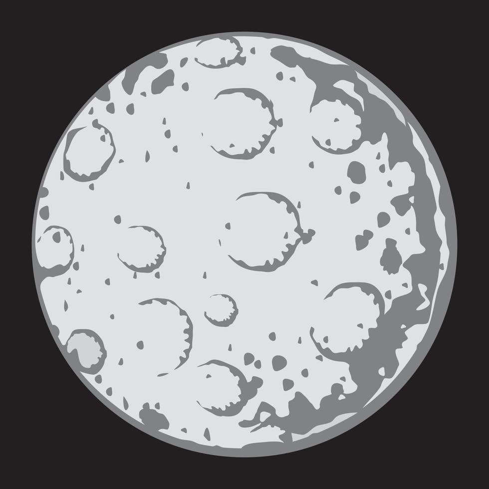 icono de luna llena vector