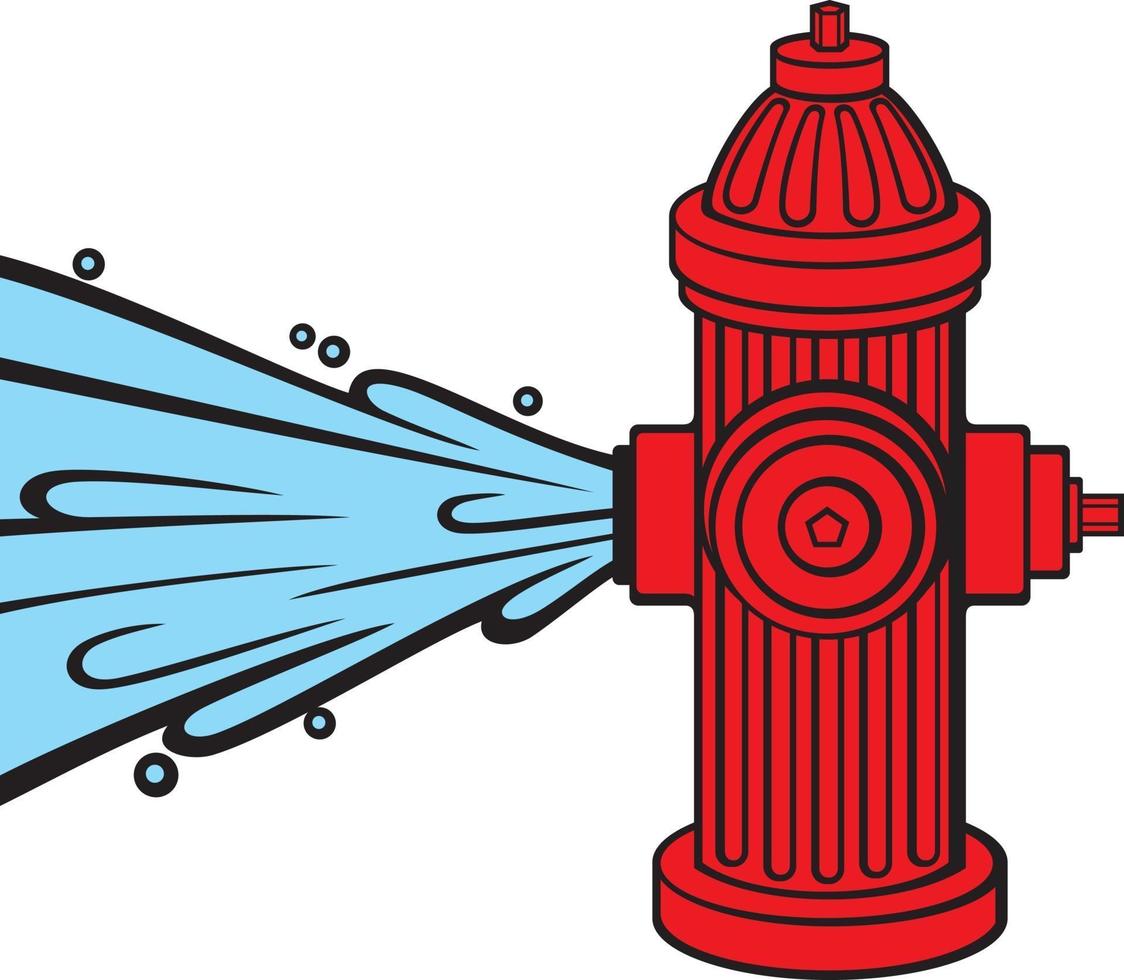 Open Fire Hydrant vector