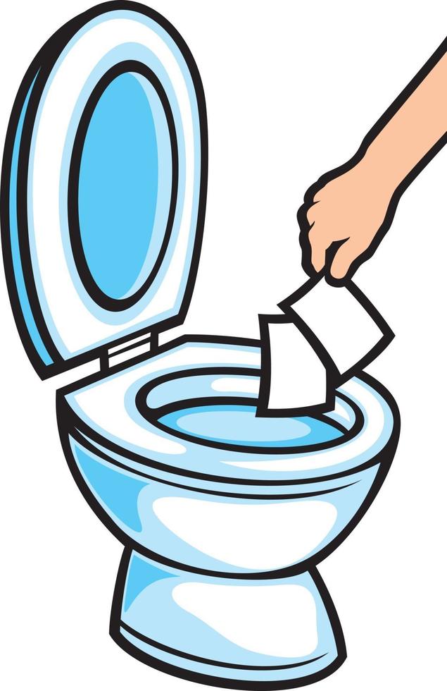 Paper Towels in the Toilet Bowl vector