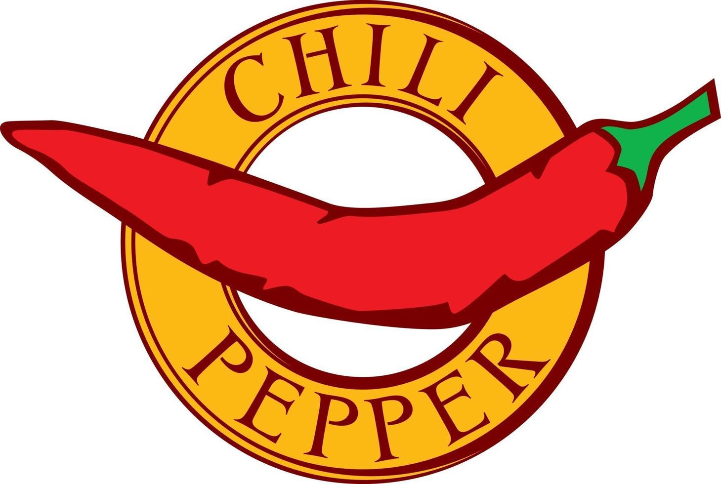 Chili Pepper Label vector