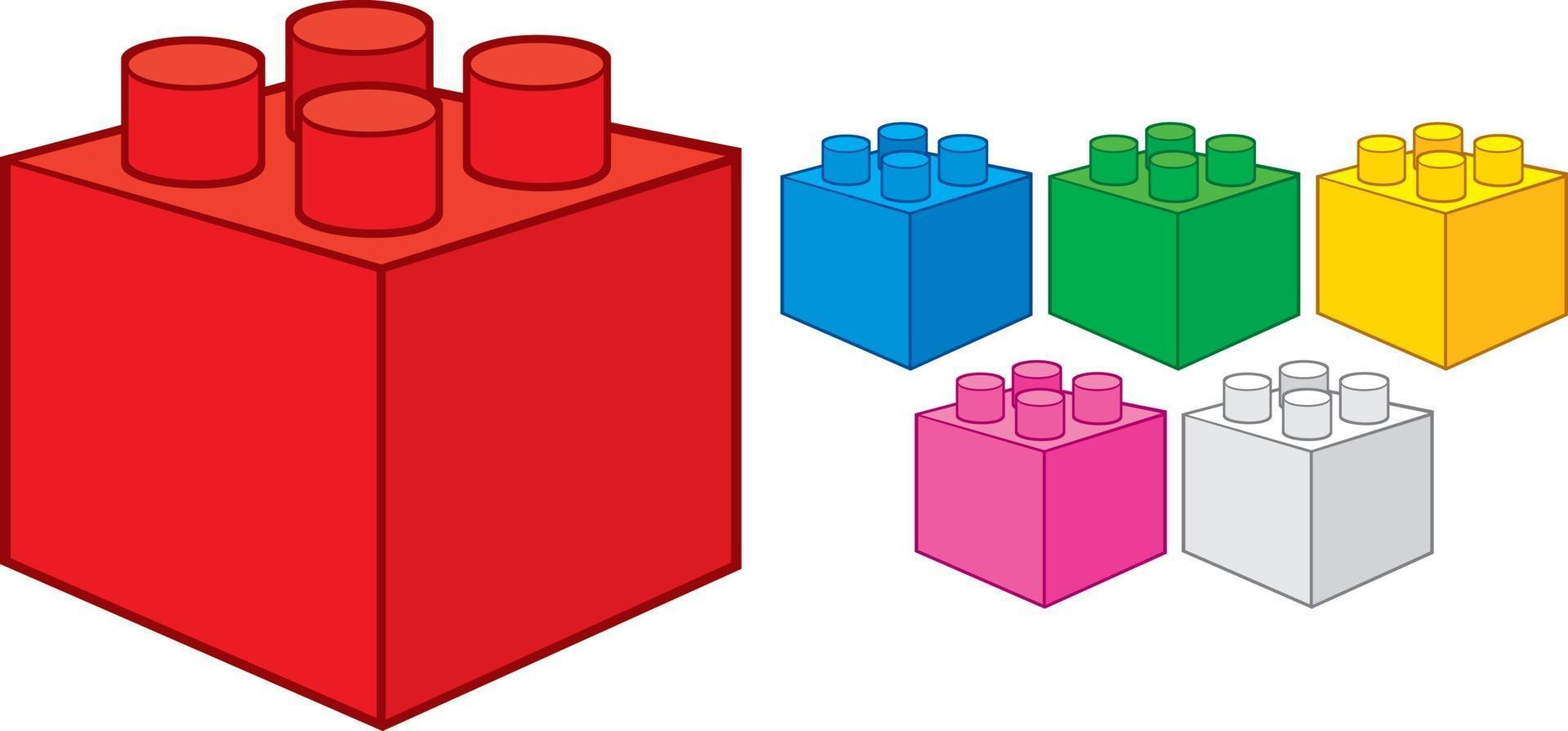 bloques de construcción de plástico vector