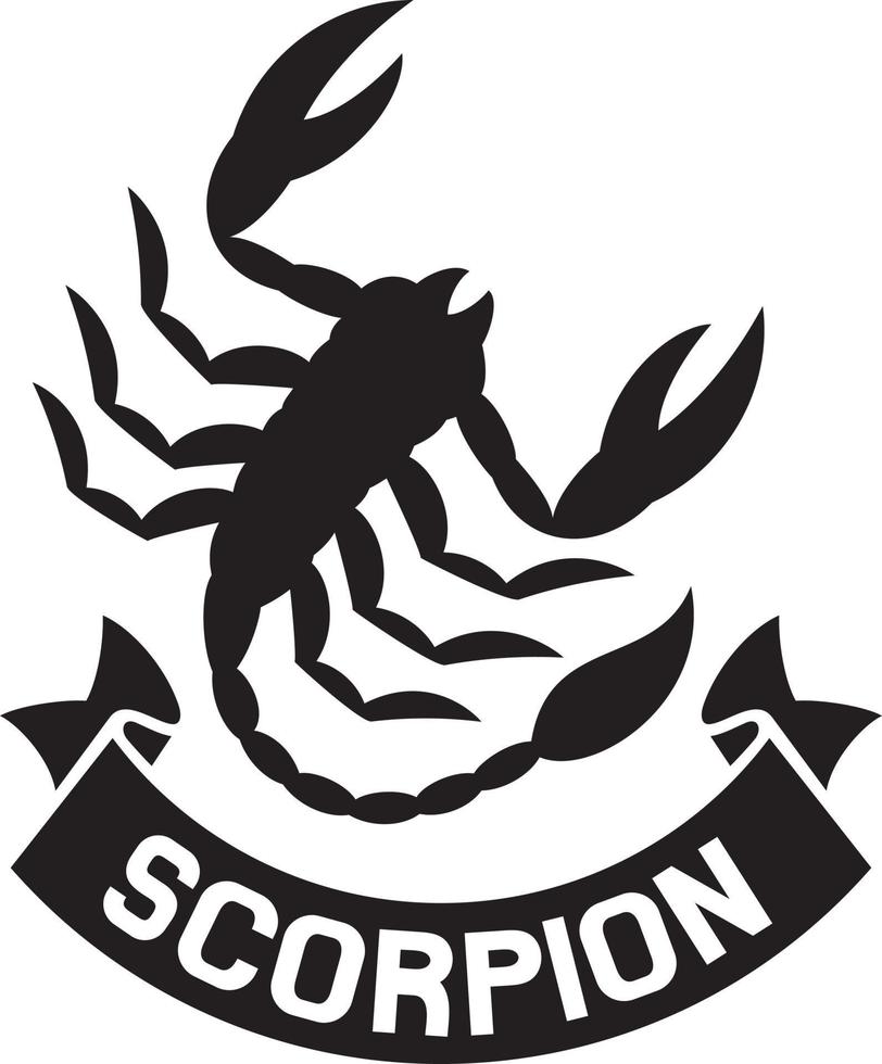 Scorpion Label Icon vector