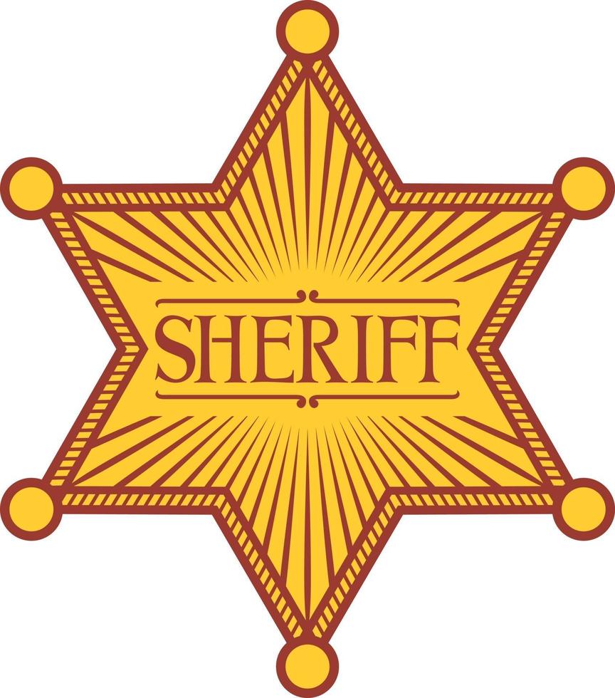 Sheriff Star or Badge vector