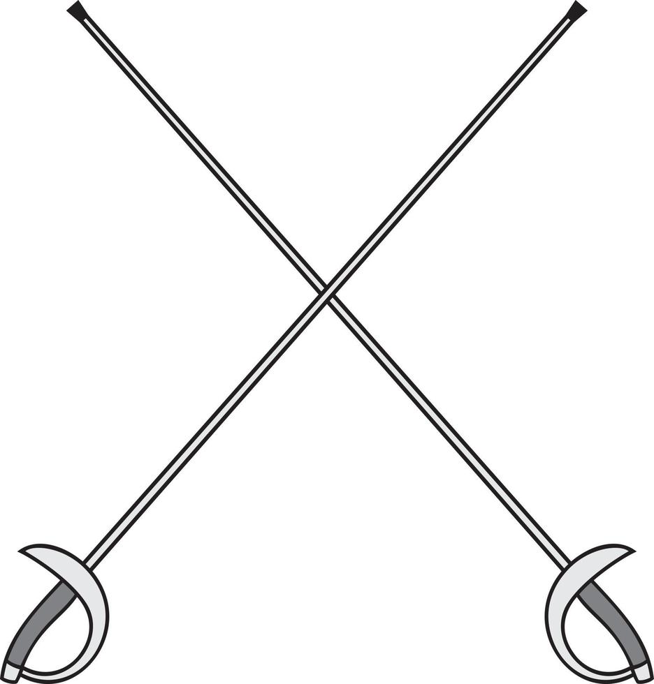 Crossing Fencing Swords vector
