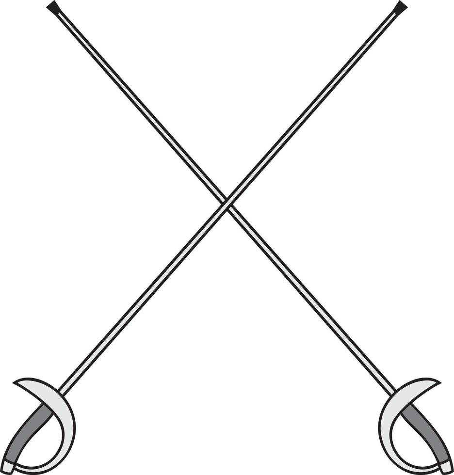 Crossing Fencing Swords vector