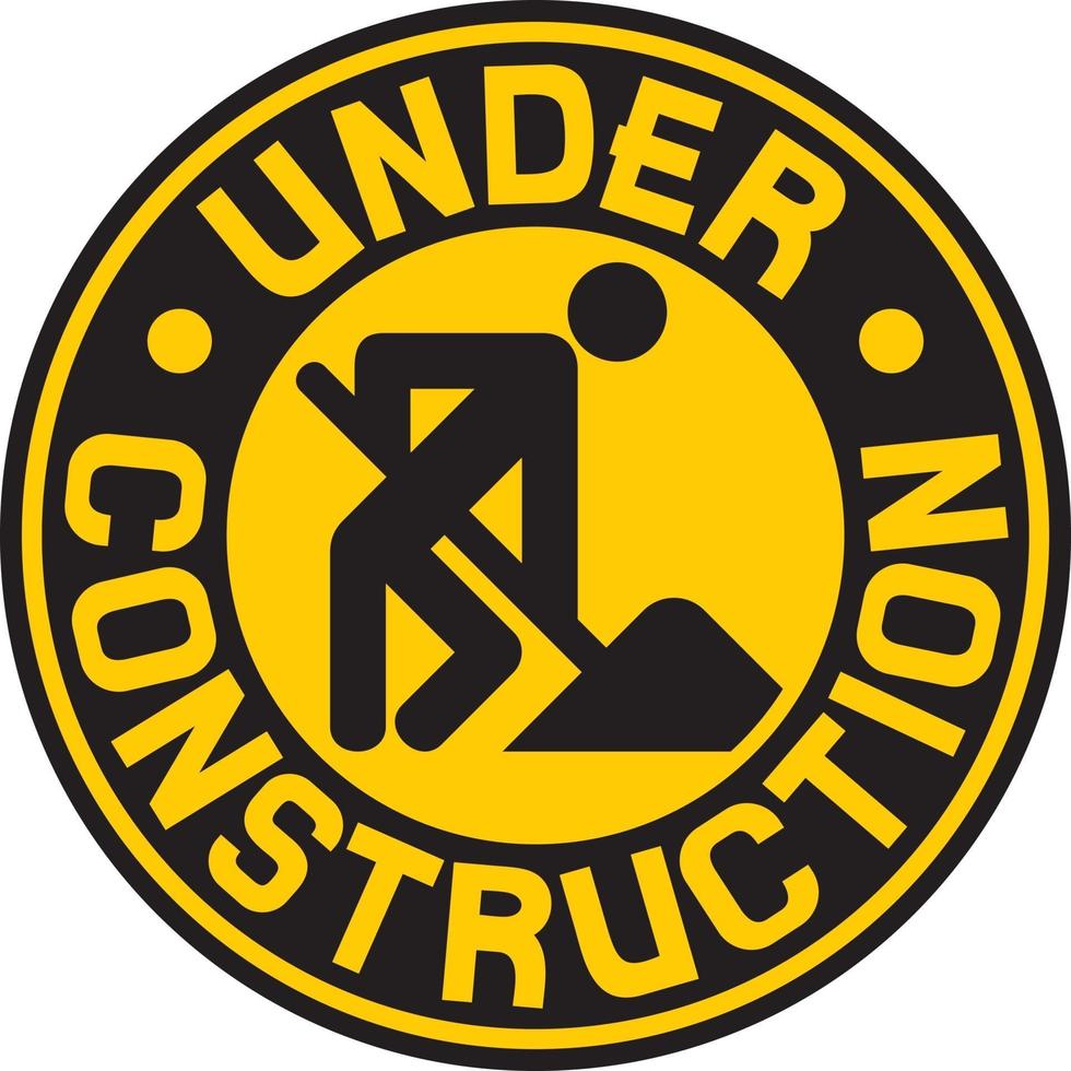 Under Construction Sign vector