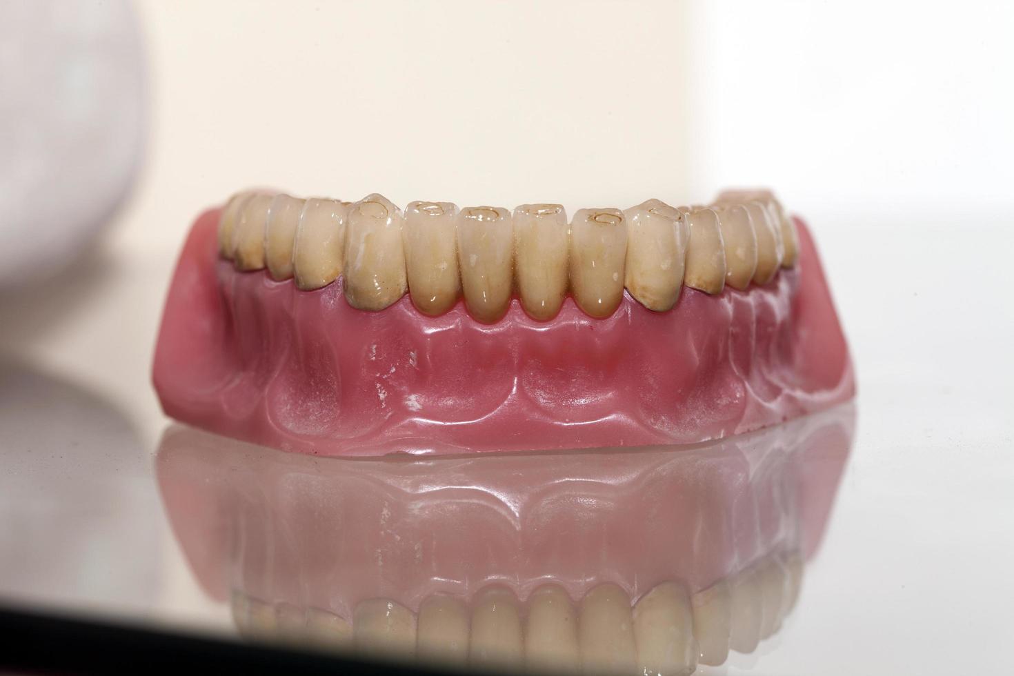 Zirconium Porcelain Tooth plate in Dentist Store photo