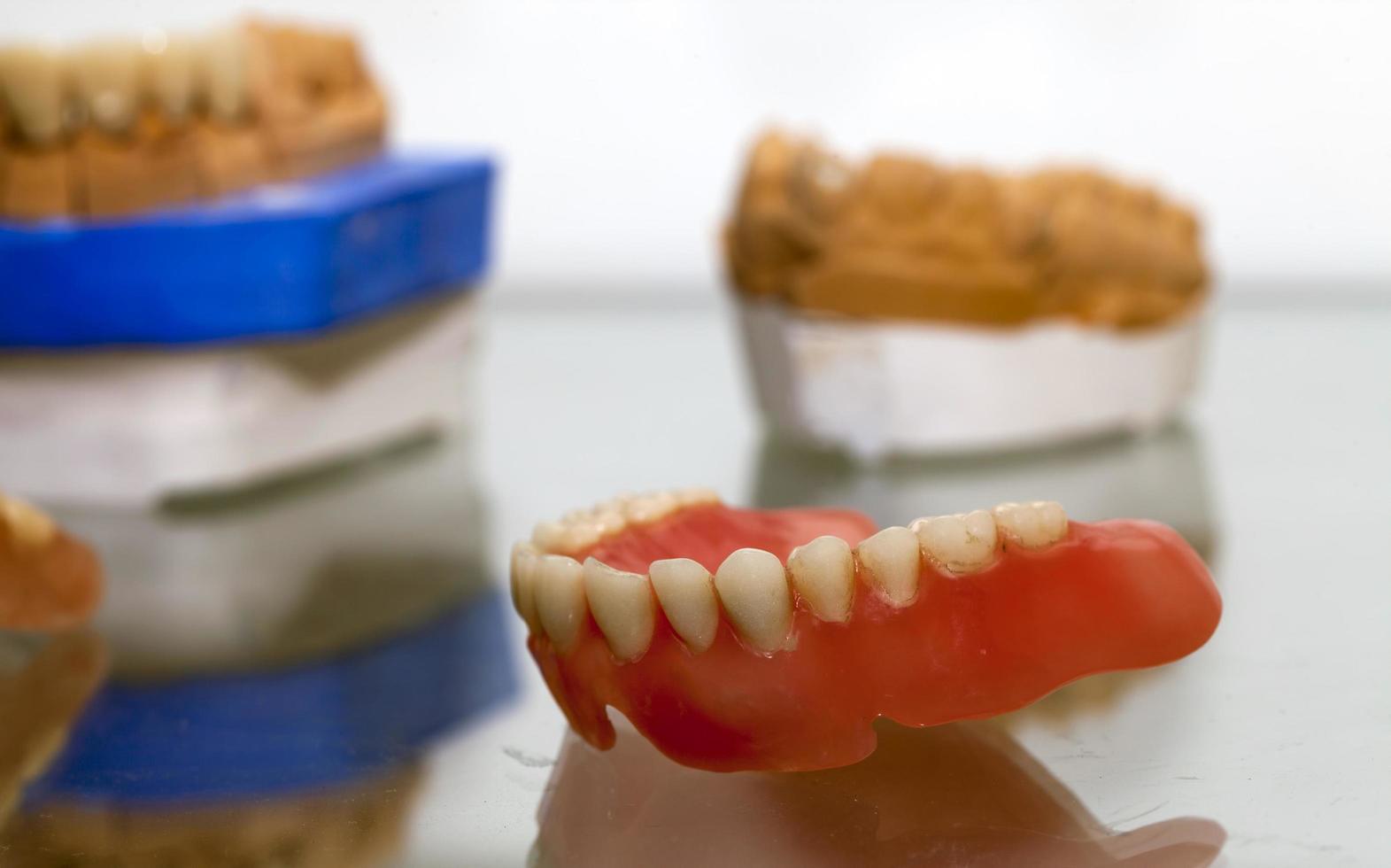 Zirconium Porcelain Tooth plate in Dentist Store photo