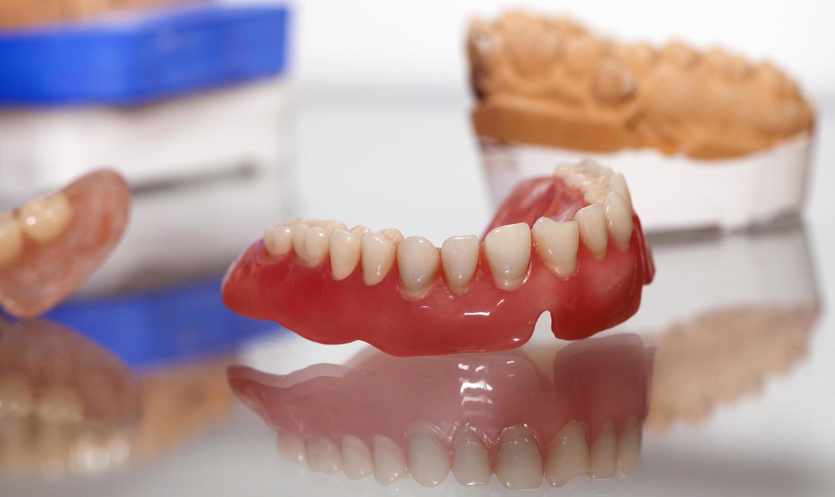 Zirconium Porcelain Tooth plate in Dentist Store photo