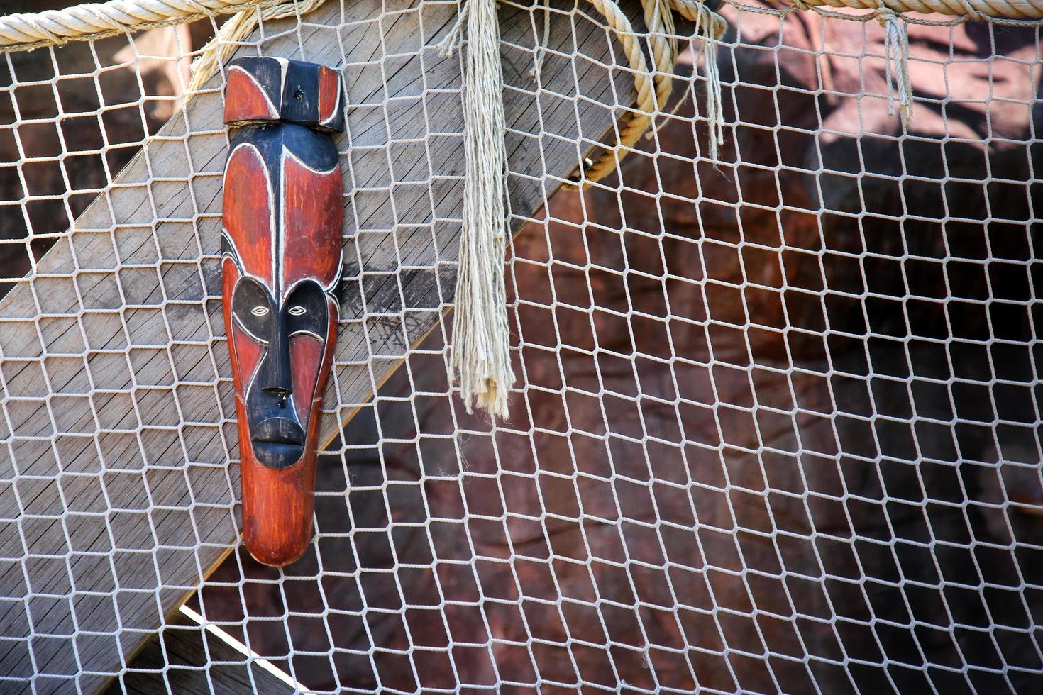 Abstract Vintage Antique African Mask photo