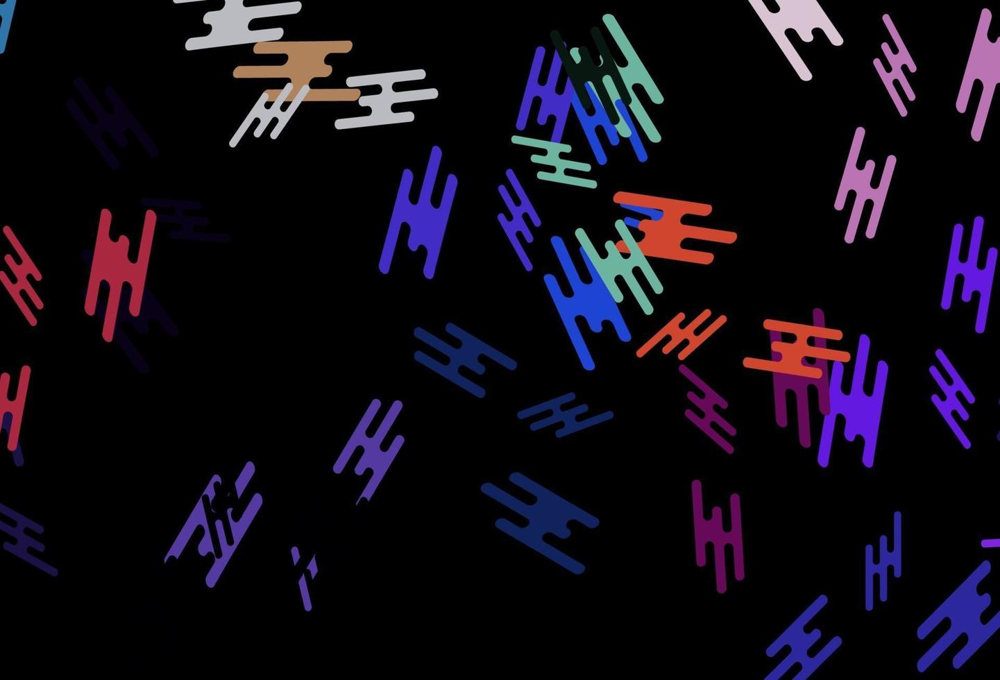 Dark Multicolor, Rainbow vector template with repeated sticks.