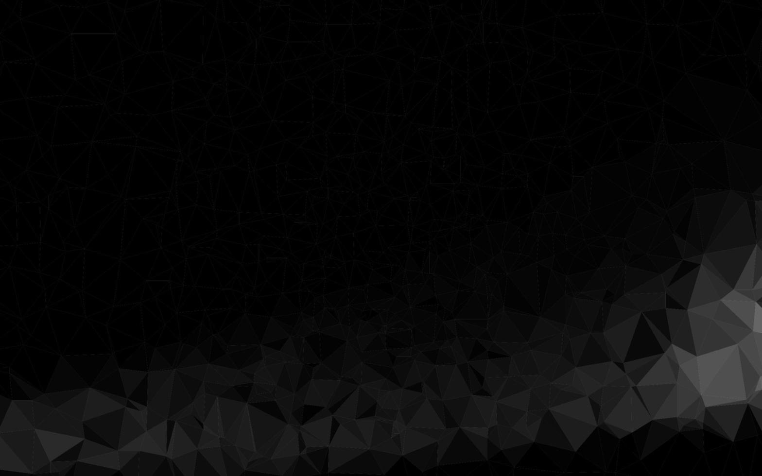 plata oscura, textura poligonal abstracta de vector gris.