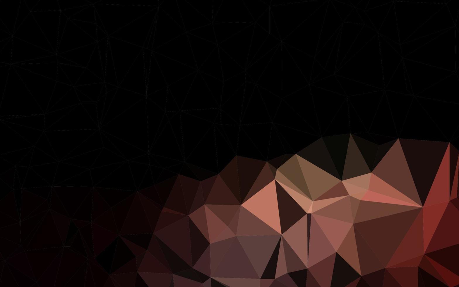 Dark Red vector polygon abstract background.