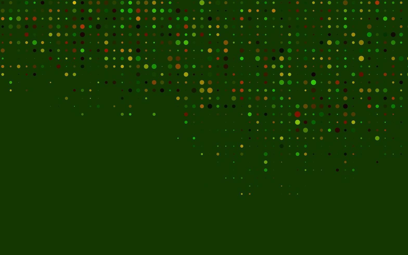 plantilla de vector verde oscuro, rojo con círculos.
