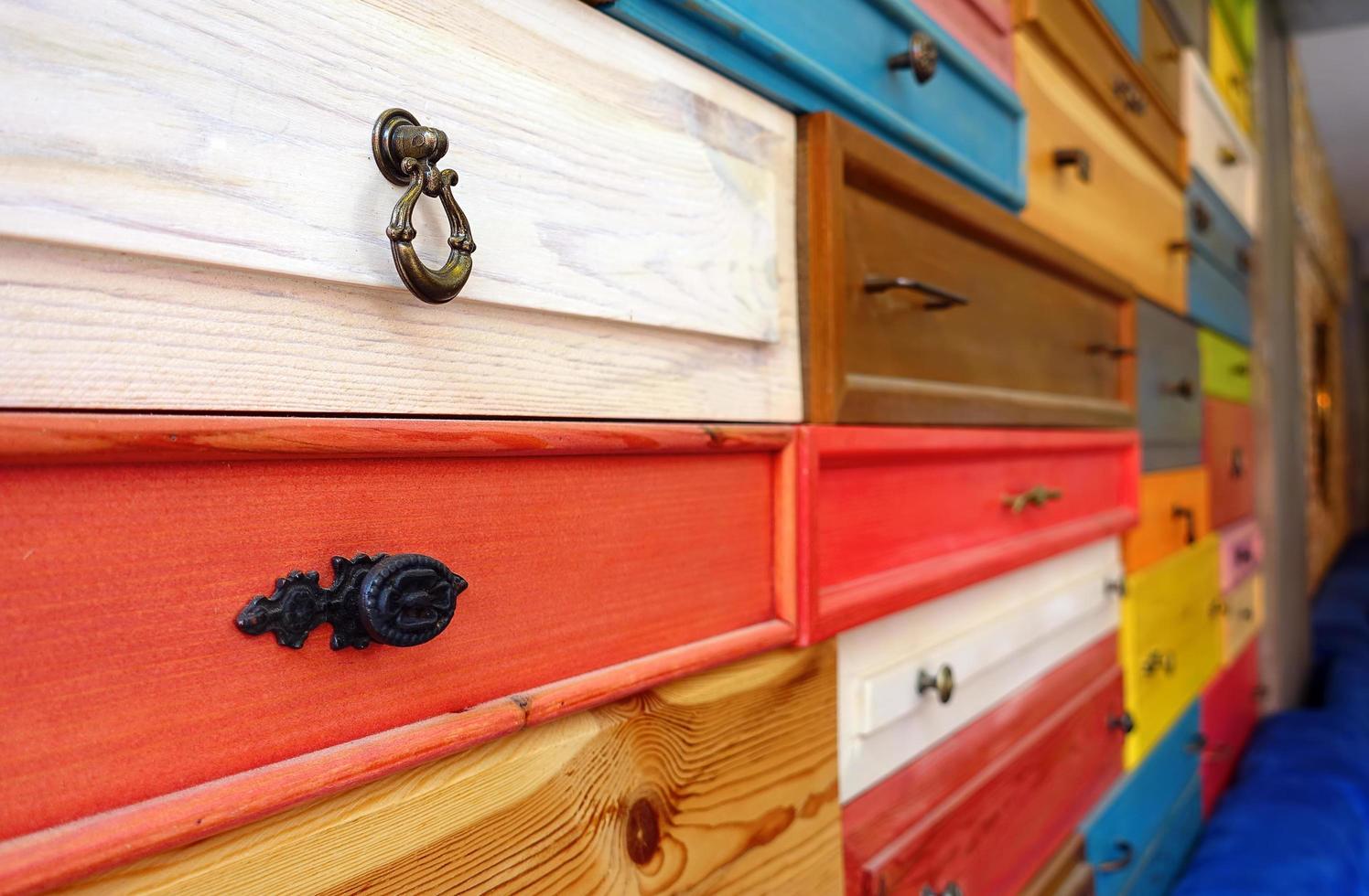 cajón de madera de colores foto