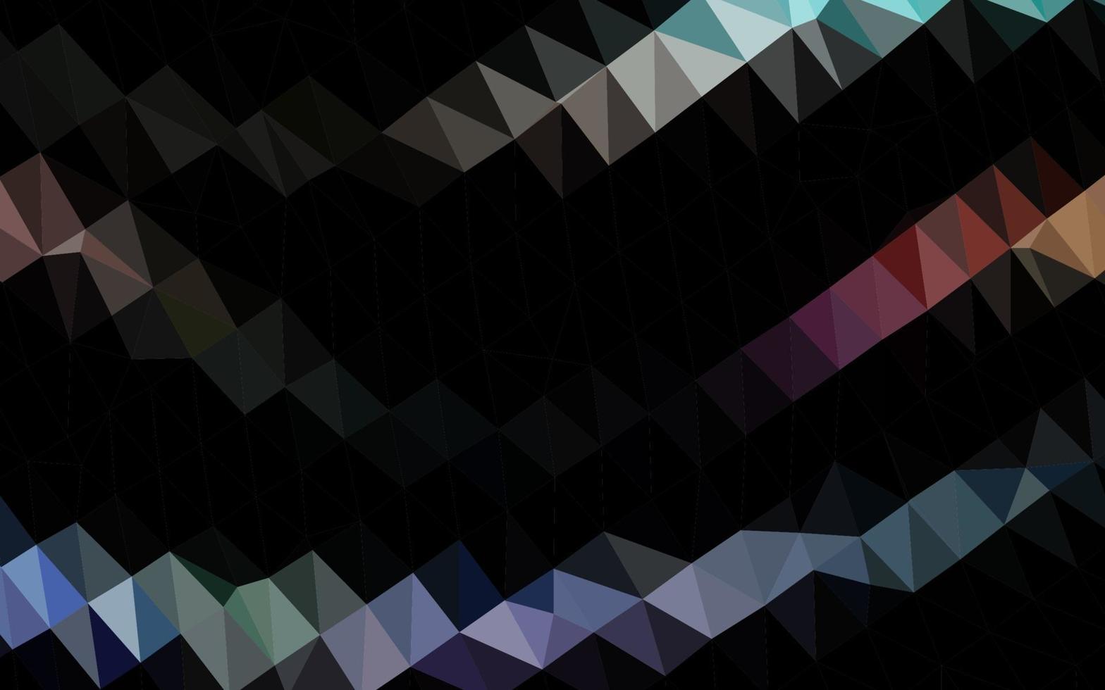 diseño abstracto de polígono de vector de arco iris multicolor claro.