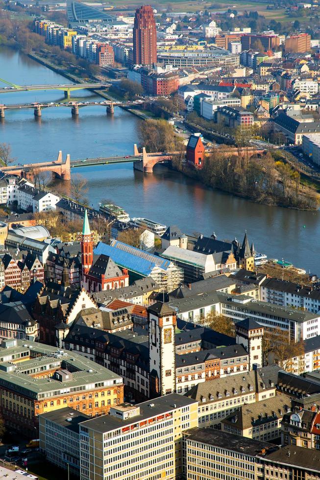 Vista del paisaje urbano en Frankfurt, Alemania foto