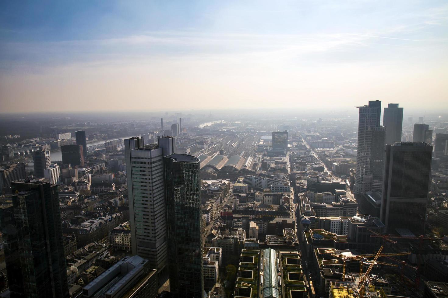 Cityscape view in Frankfurt Germany photo