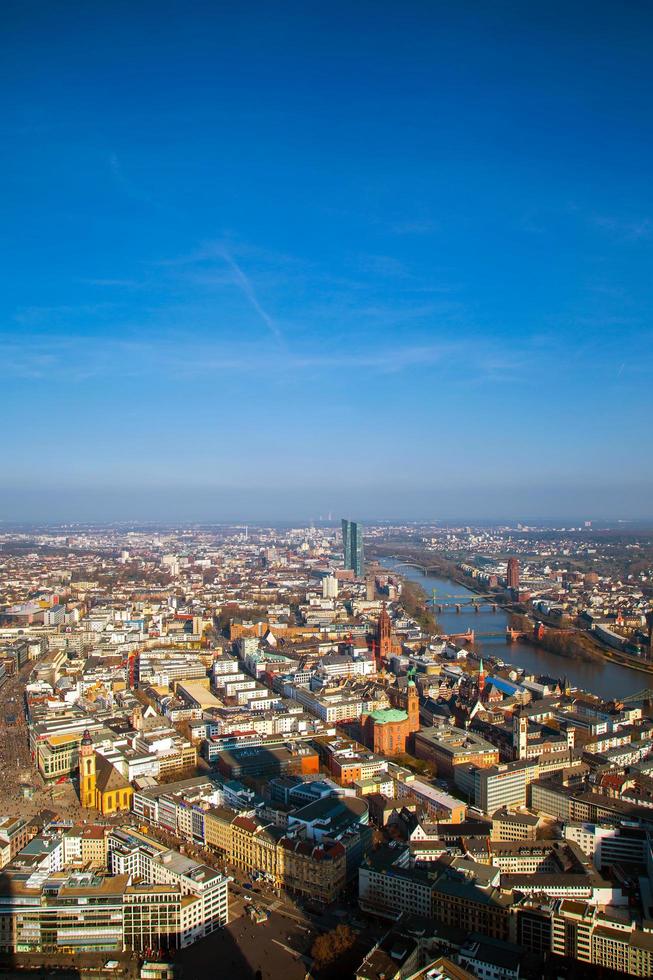 Cityscape view in Frankfurt Germany photo