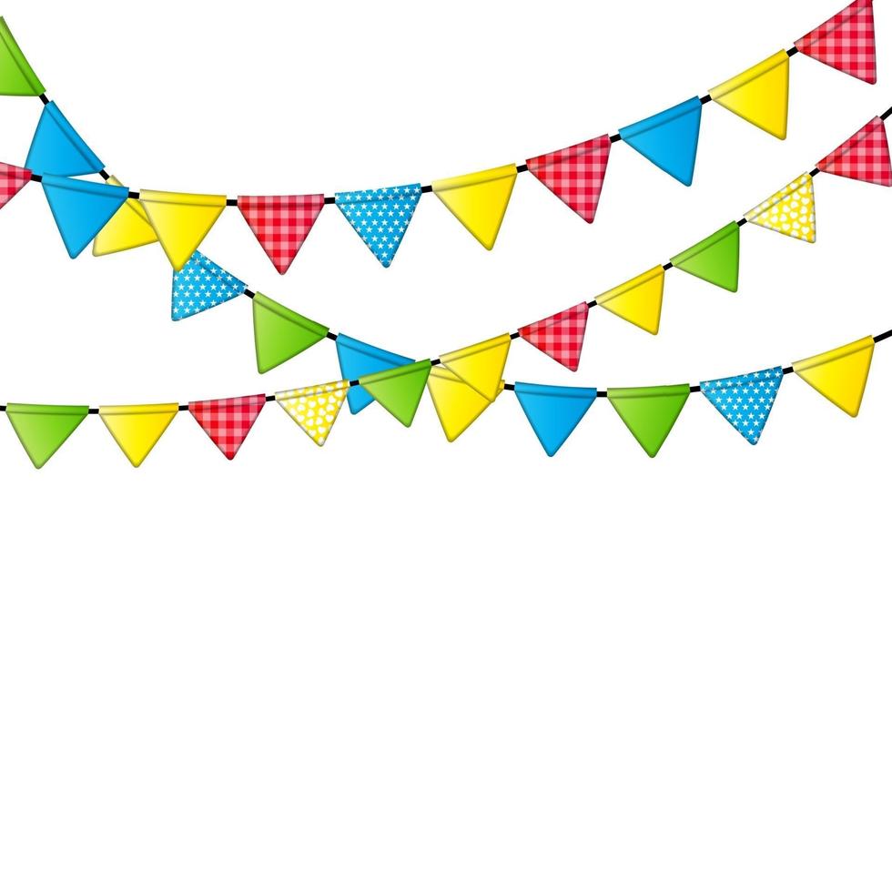 Party Flag Background Vector Illustration.