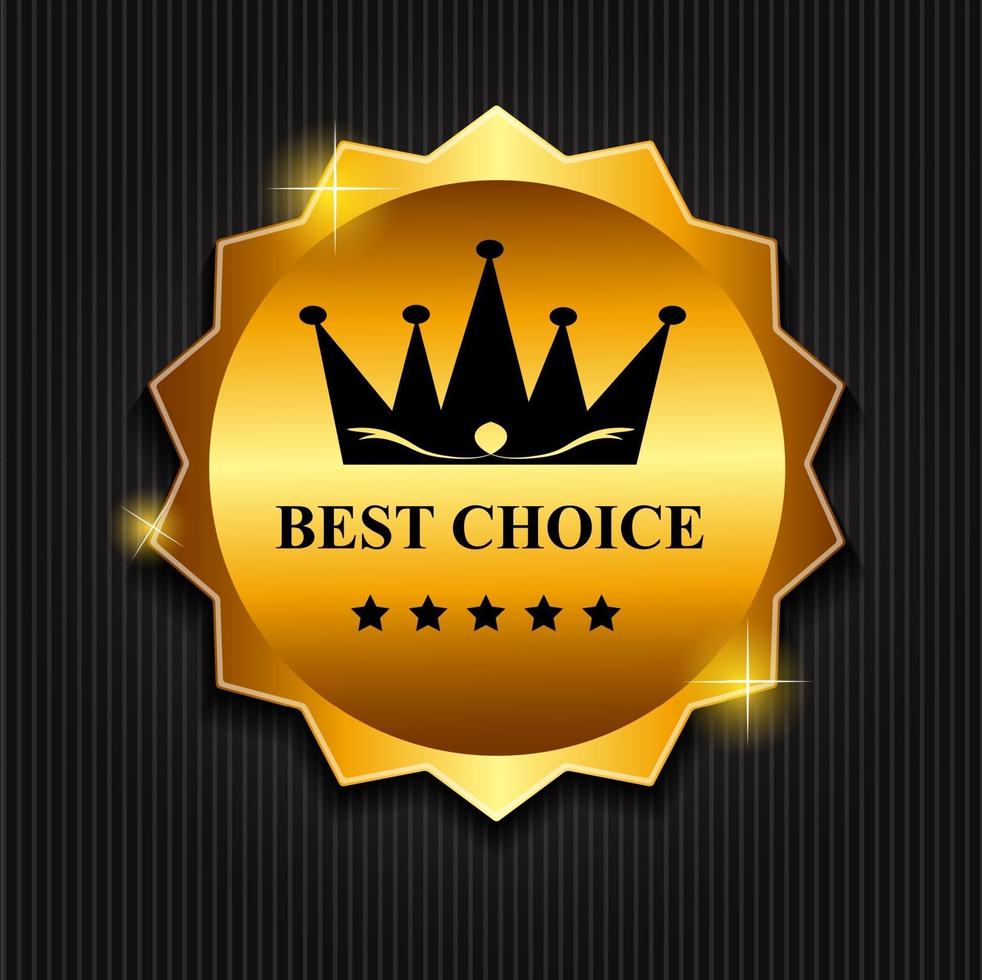 Best Choice  Label with Ribbon. Vector Illustration