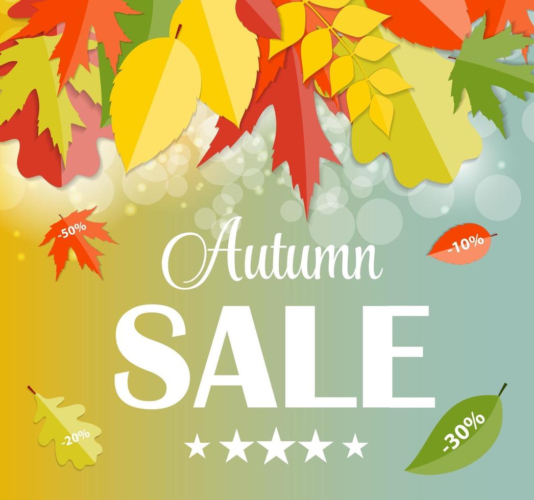 Autumn Sale Concept Vector Illustration