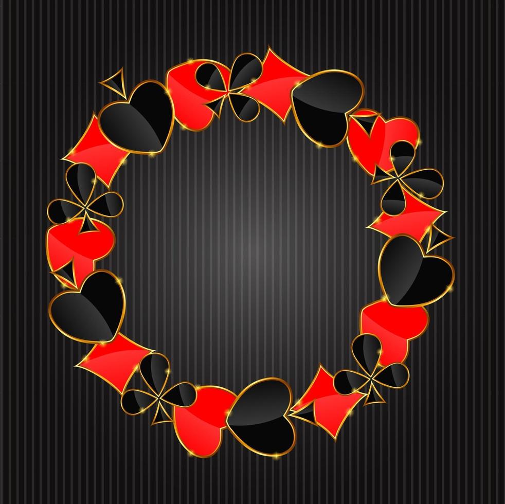 Abstract Background with Card Suits for Design. Vector Illustration.